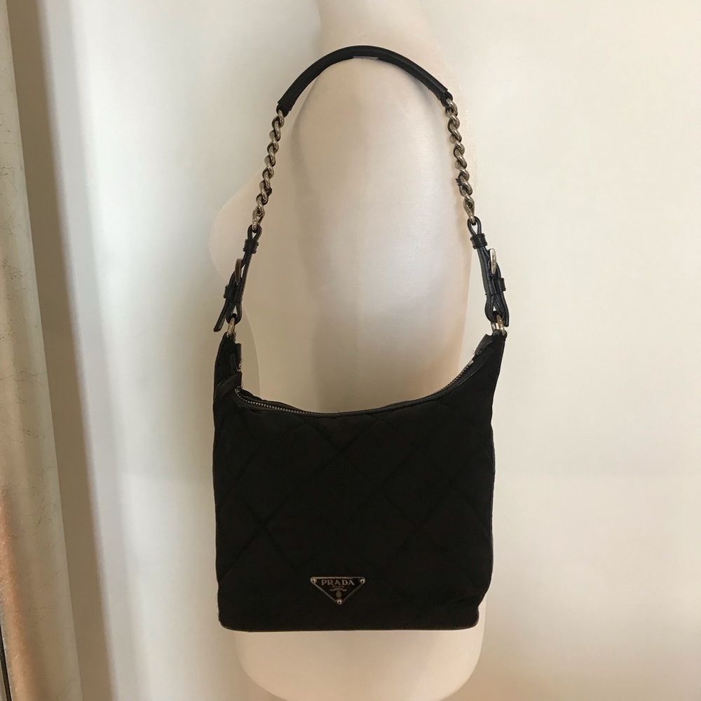 Prada Nylon Tessuto Quilted Small Shoulder Bag